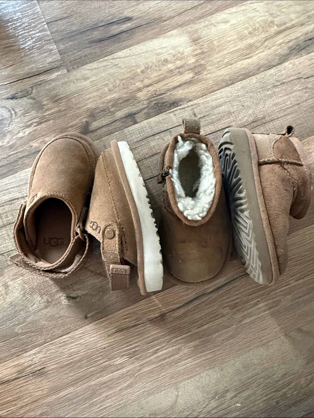 UGG Kids Chestnut Booties and Goldenstar Slip Ons